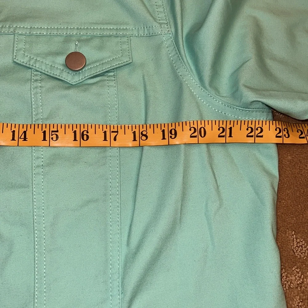 Allison Daley Mint Green Button Up Jacket, Sz 18